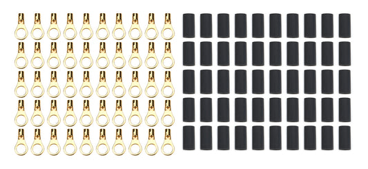 Ring Terminal 3/8in 10- 12 Ga w/Heat Shrink 50pk