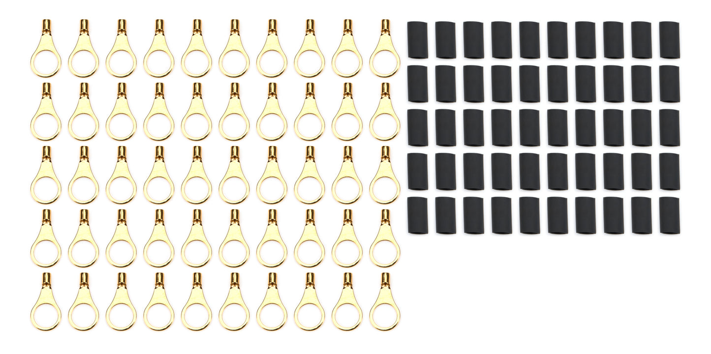 Ring Terminal 3/8in 14- 16 Ga w/Heat Shrink 50pk