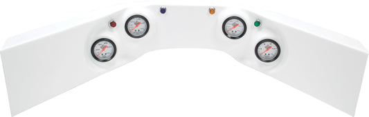 4-Gauge Molded Dash OP/WT/OT/FP White