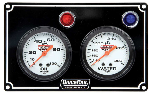 2 Gauge Panel  OP/WT Black