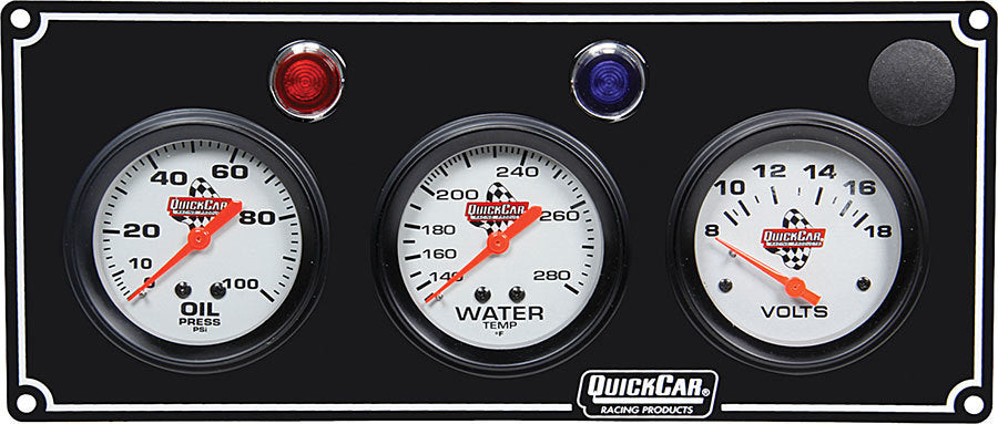 3 Gauge Panel OP/WT/Volt Black