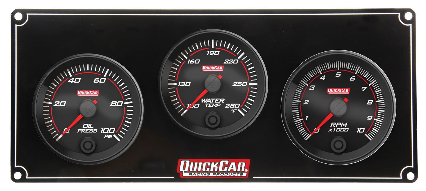 Redline 2-1 Gauge Panel OP/WT w/Recall Tach