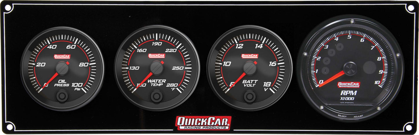 Redline 3-1 Gauge Panel OP/WT/Volt w/Recall Tach